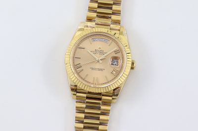 TWS Factory The Best Swiss Rolex Day Date II Watch 40MM Replica Stainless Steel Yellow Gold Dial Watches